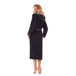 Moteriškas chalatas Modelis Soft Long 2322 Black - L&L