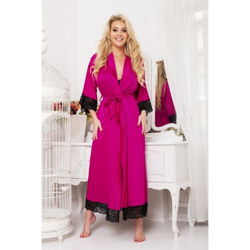 Chalatas Chalatas Modelis Sumatra satin Fuchsia - Kalimo 