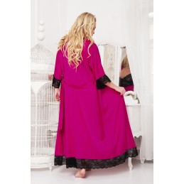 Chalatas Chalatas Modelis Sumatra satin Fuchsia - Kalimo 